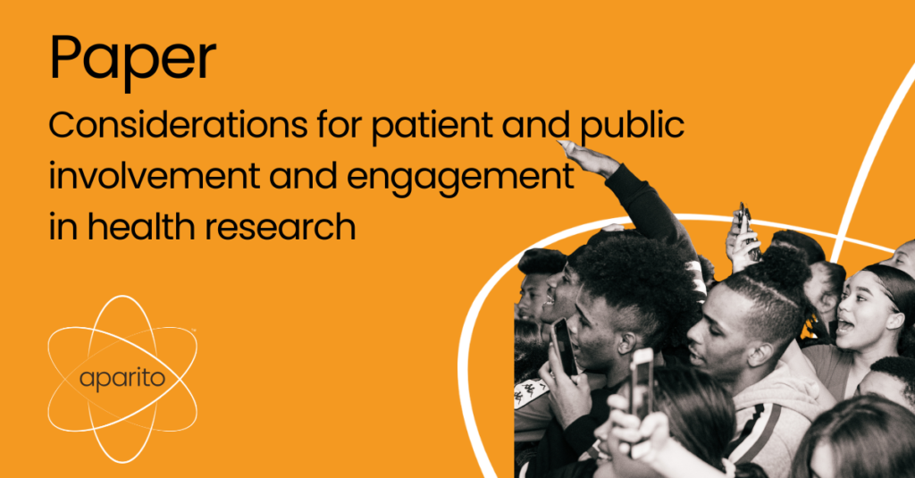 Considerations for patient and public engagement in health research ...